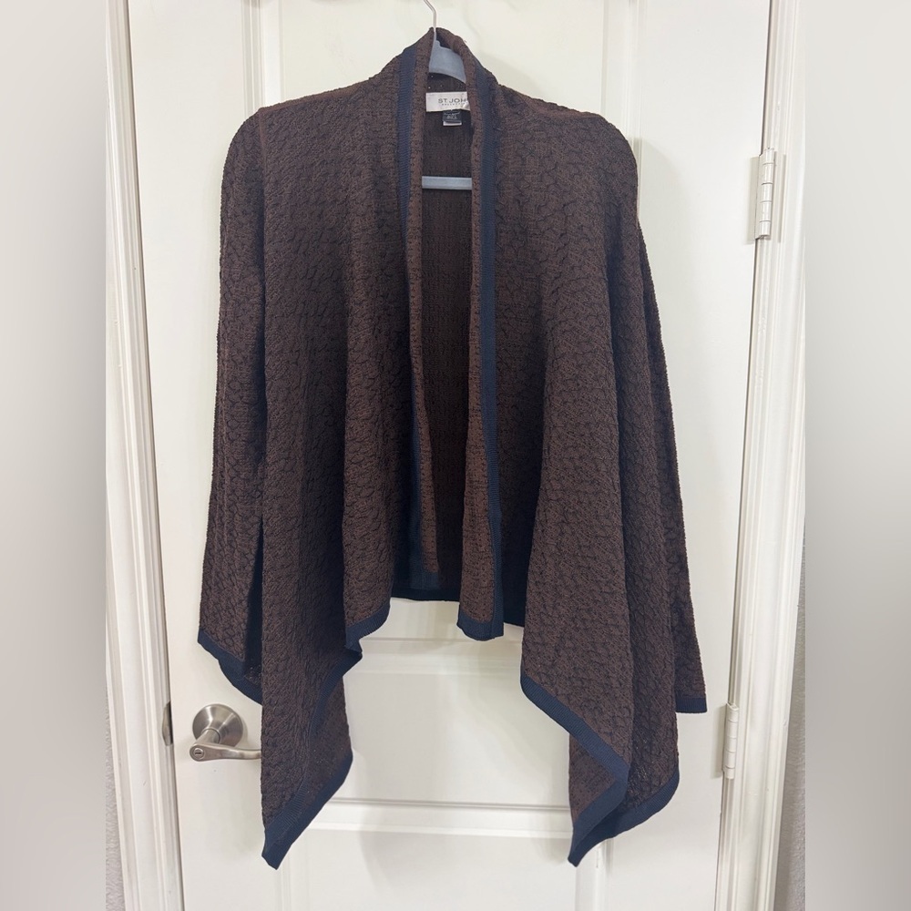 St. John Chocolate Knit Cardigan
